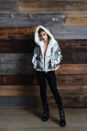 Silver "Moon Bounce" Mohair Jacket