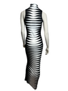 "Razor Cut Bodycon Maxi Dress"