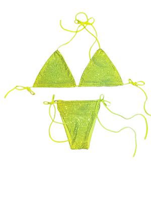 "Stone Me Baby Yellow Two Piece Bikini"