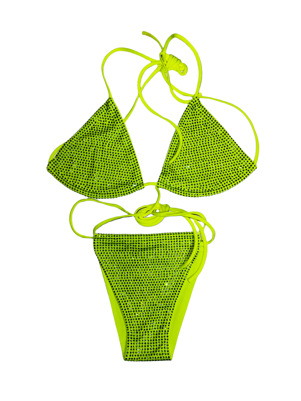 "Stone Me Baby Lime Green Two Piece Bikini"