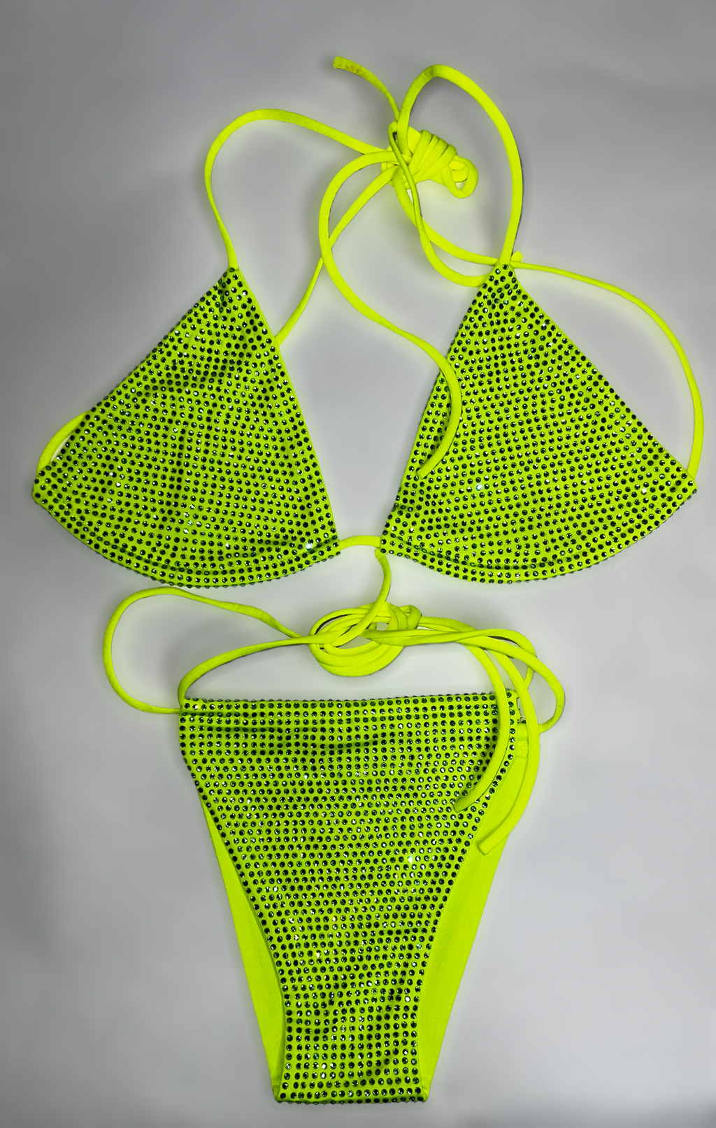"Stone Me Baby Lime Green Two Piece Bikini"
