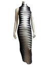 "Razor Cut Bodycon Maxi Dress"