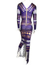 "Royal Pearlesque Crystal Cut Out Dress"